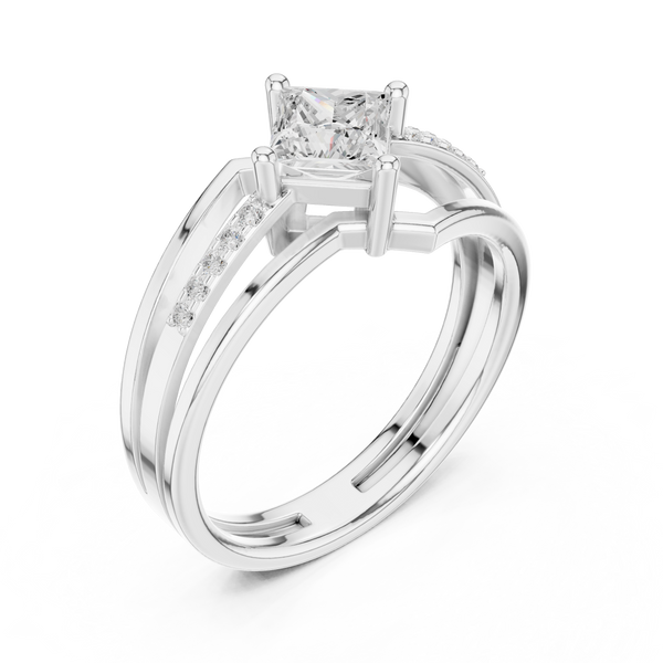Fancy Feather Lab Grown Diamond Ring