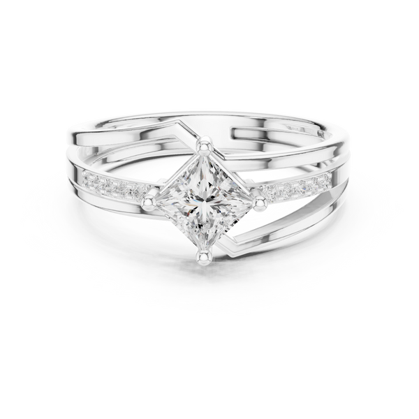 Fancy Feather Lab Grown Diamond Ring