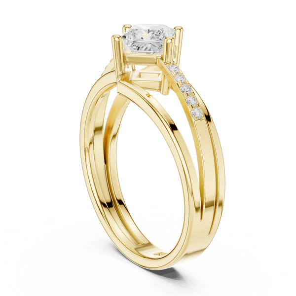 Fancy Feather Lab Grown Diamond Ring