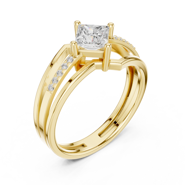 Fancy Feather Lab Grown Diamond Ring