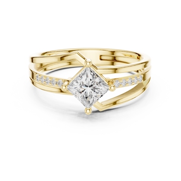 Fancy Feather Lab Grown Diamond Ring