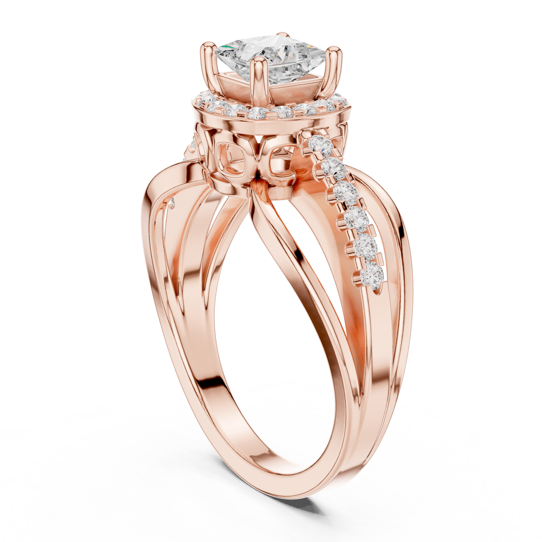 Sapphire Sleek Lab Grown Diamond Ring