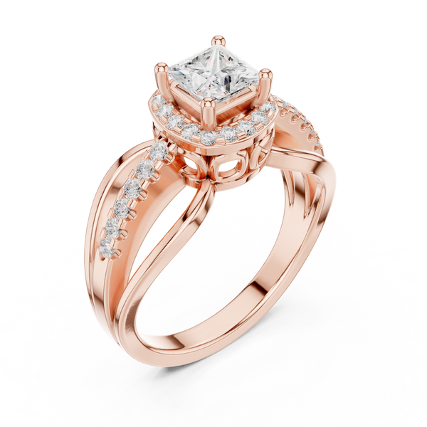 Sapphire Sleek Lab Grown Diamond Ring