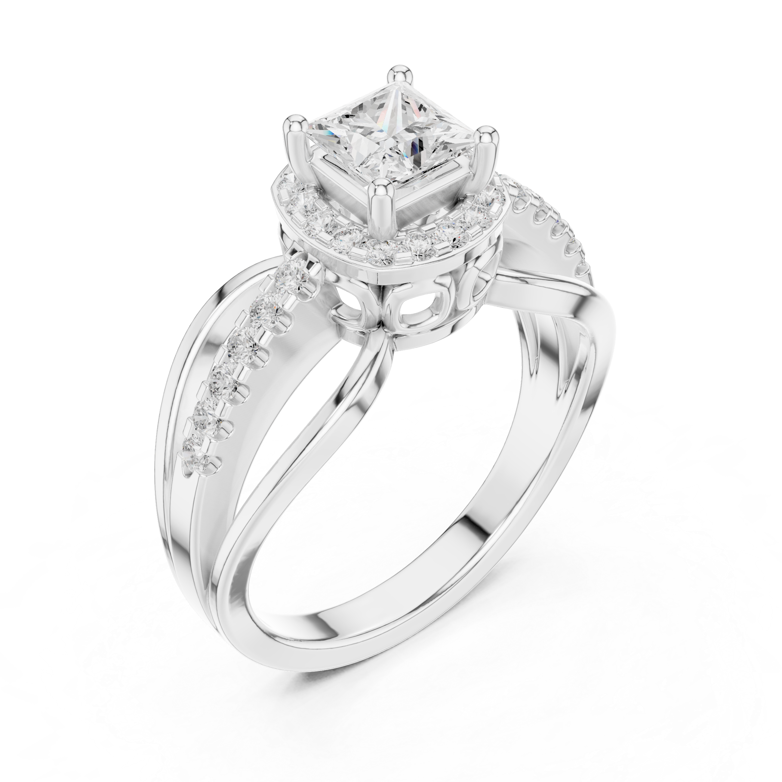 Sapphire Sleek Lab Grown Diamond Ring