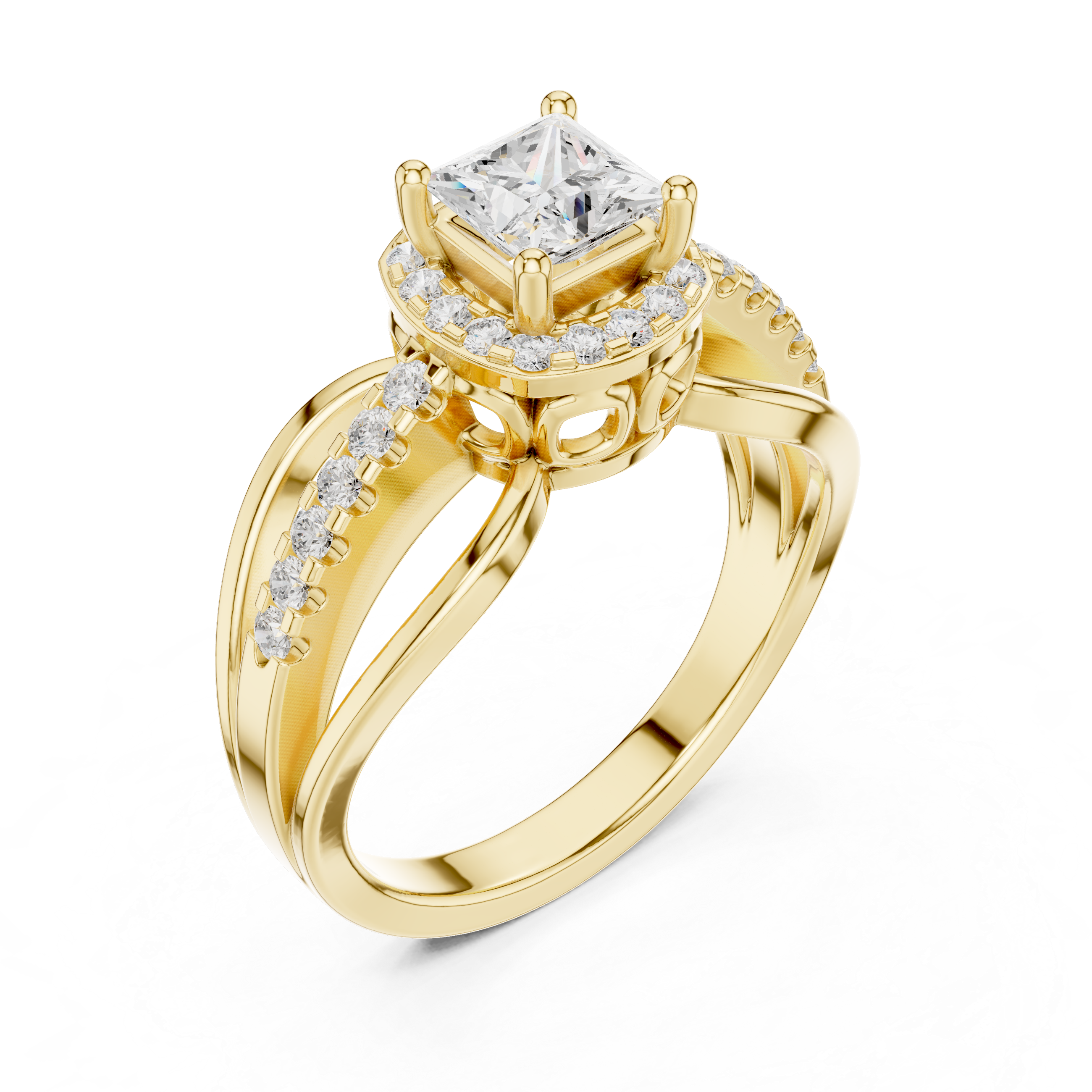 Sapphire Sleek Lab Grown Diamond Ring