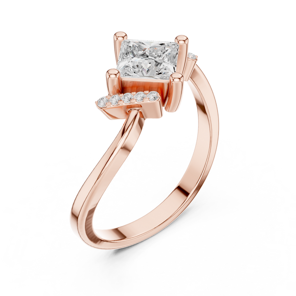 Feather Fancy Lab Grown Diamond Ring
