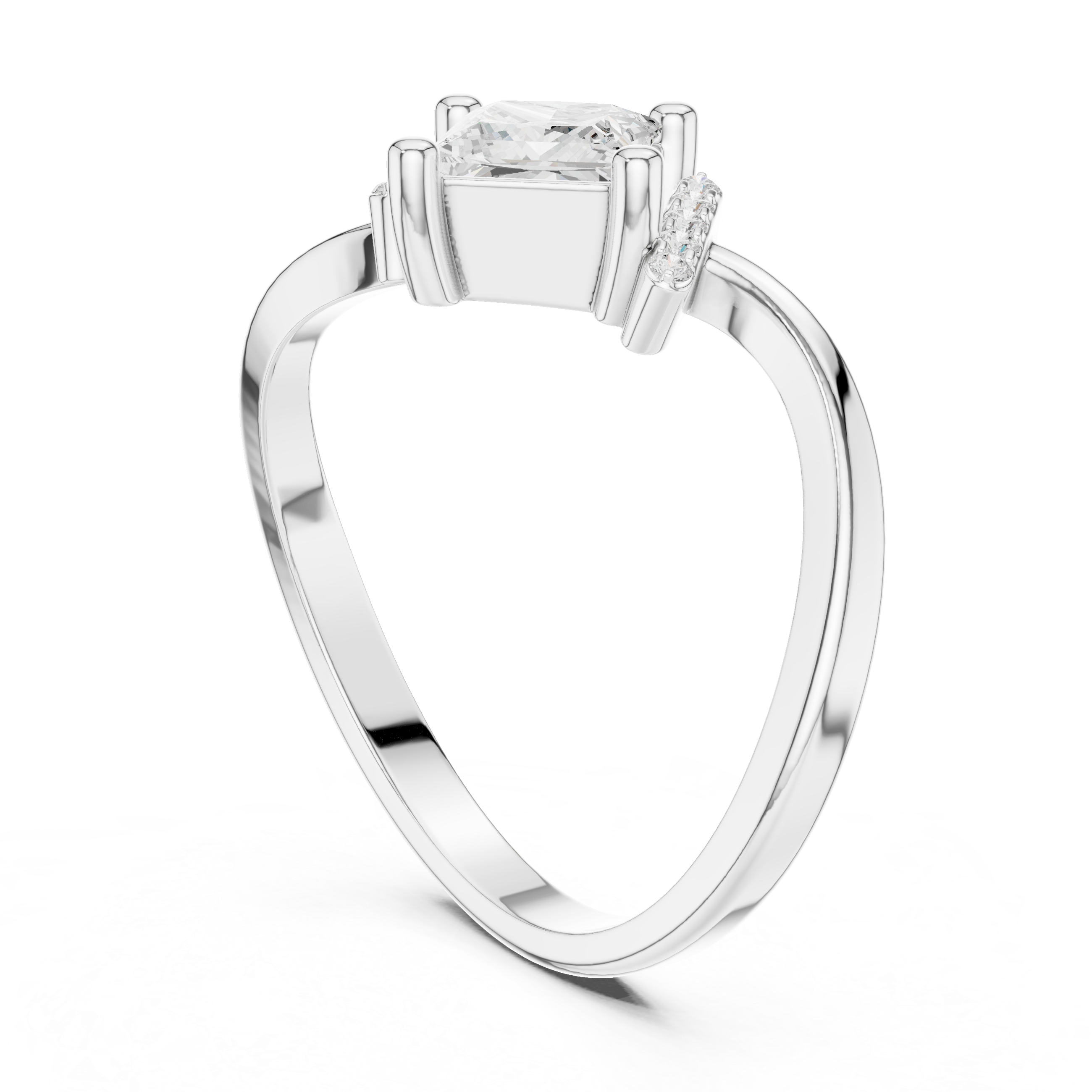Feather Fancy Lab Grown Diamond Ring