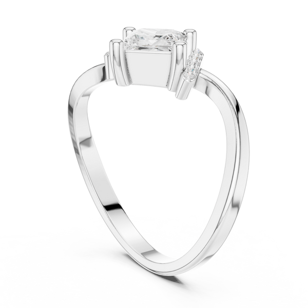Feather Fancy Lab Grown Diamond Ring