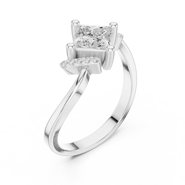 Feather Fancy Lab Grown Diamond Ring