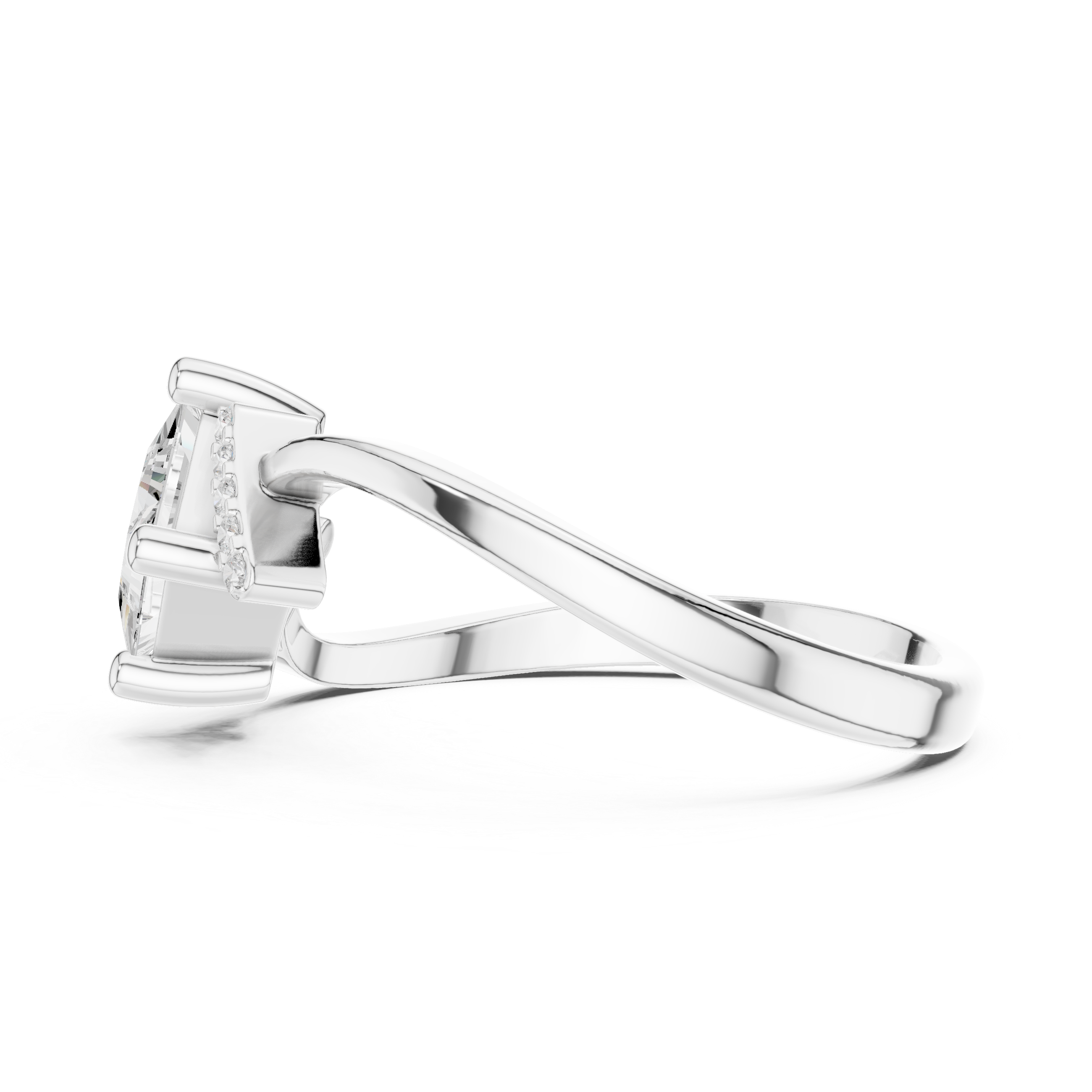 Feather Fancy Lab Grown Diamond Ring