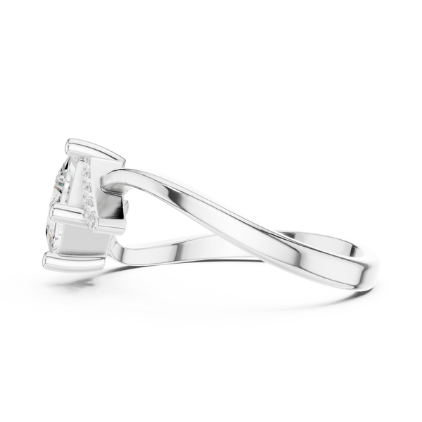 Feather Fancy Lab Grown Diamond Ring