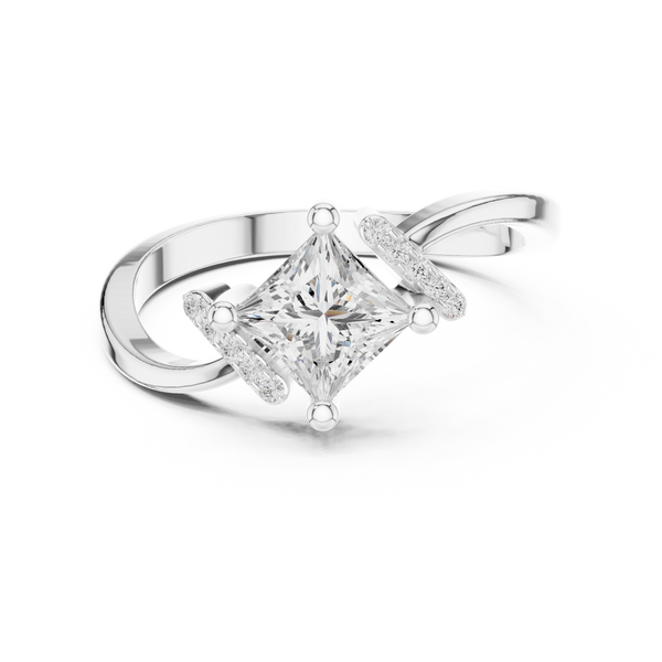 Feather Fancy Lab Grown Diamond Ring