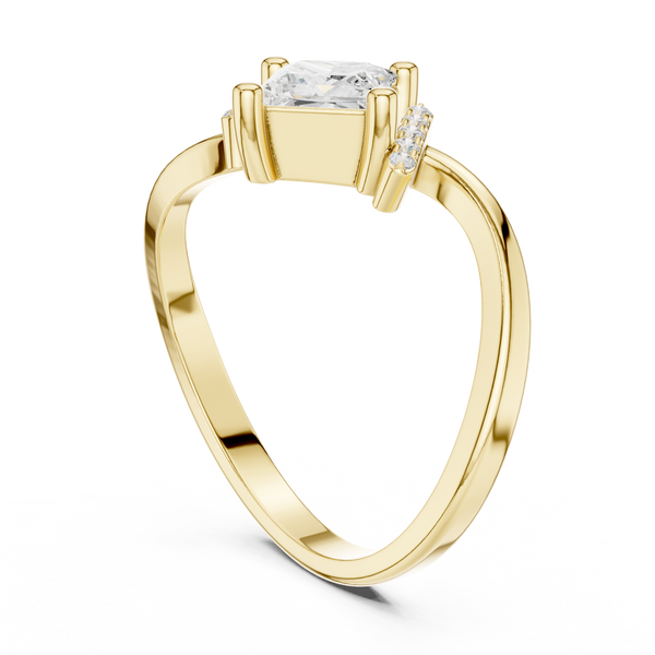 Feather Fancy Lab Grown Diamond Ring