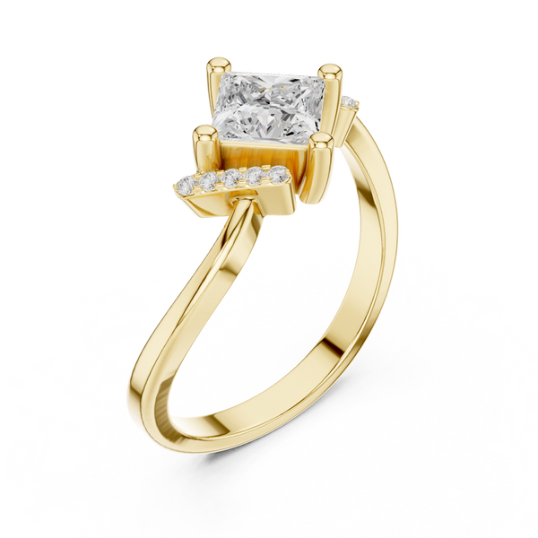 Feather Fancy Lab Grown Diamond Ring