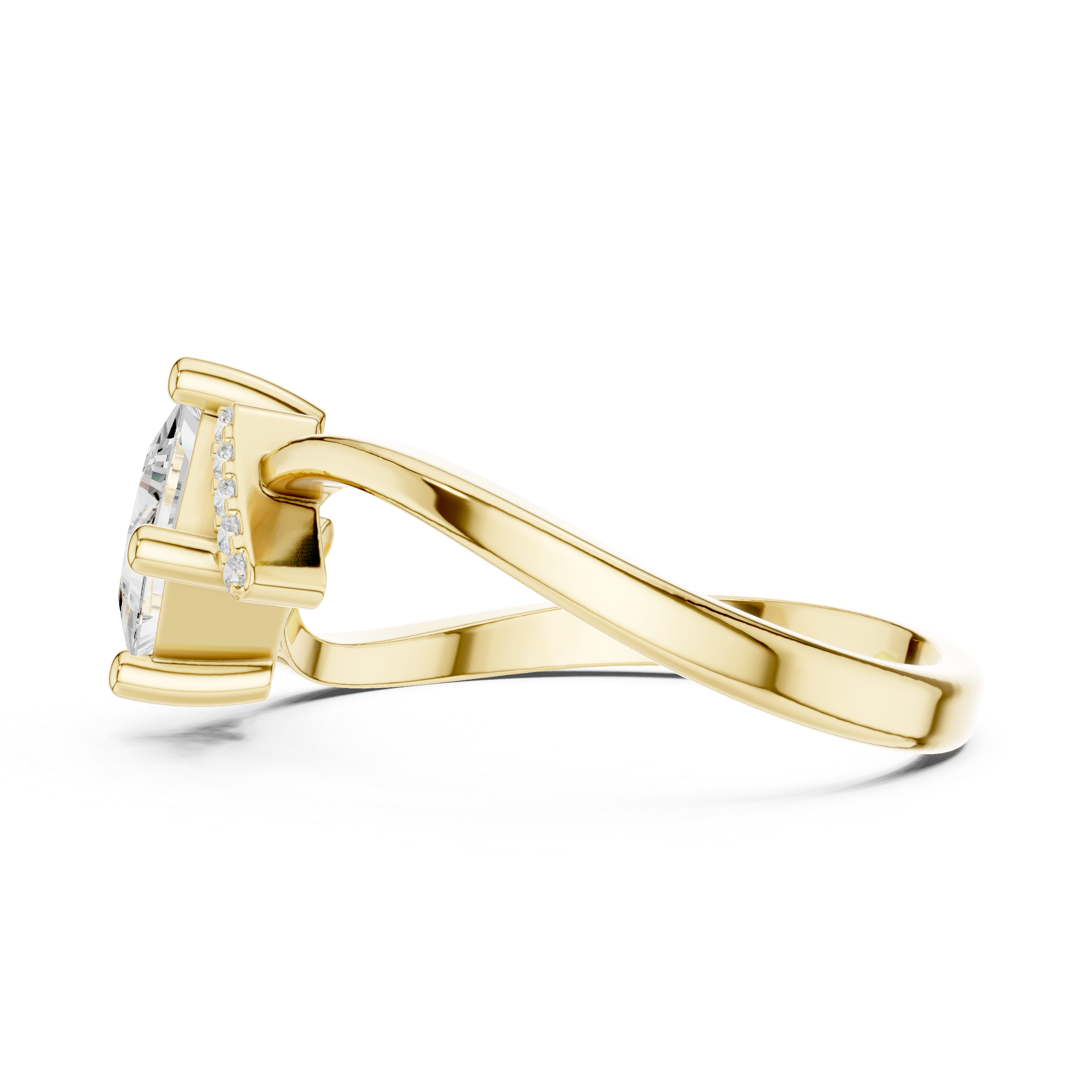 Feather Fancy Lab Grown Diamond Ring