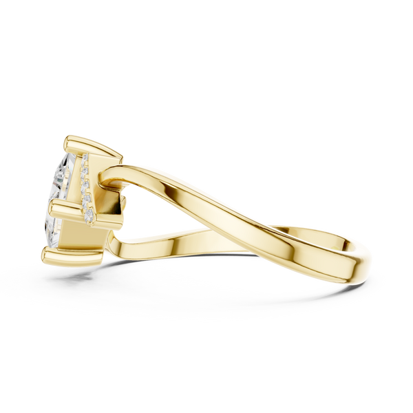 Feather Fancy Lab Grown Diamond Ring