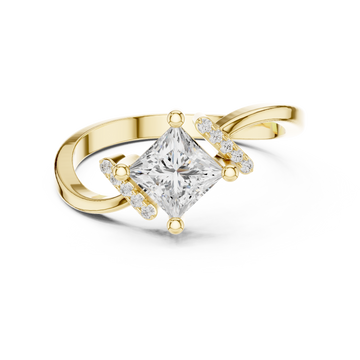 Feather Fancy Lab Grown Diamond Ring