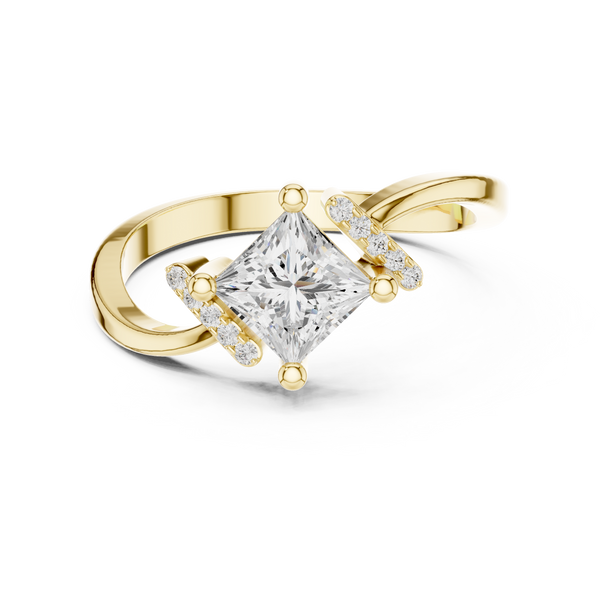 Feather Fancy Lab Grown Diamond Ring