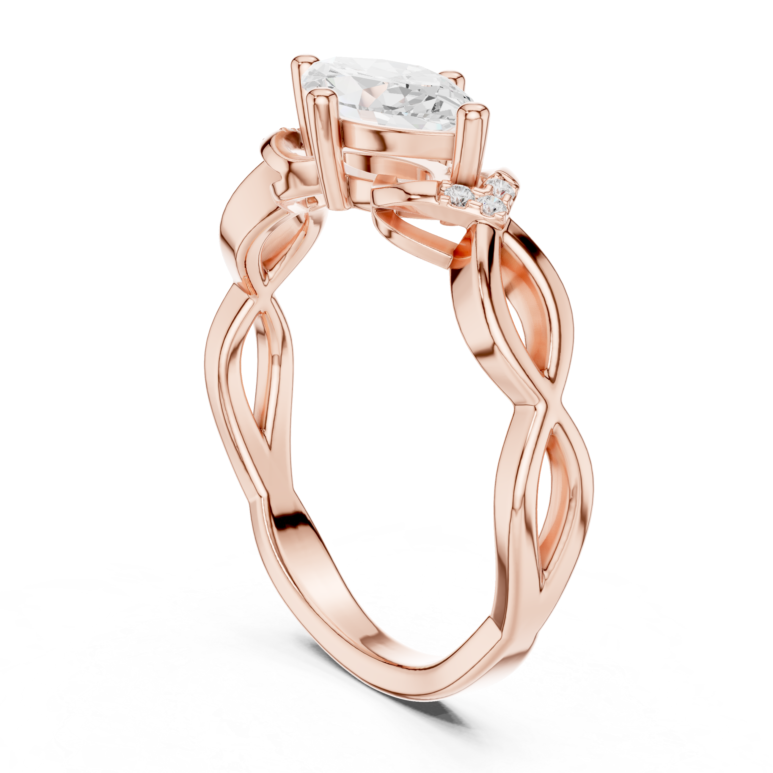 Hidden Halo Lab Grown Diamond Ring