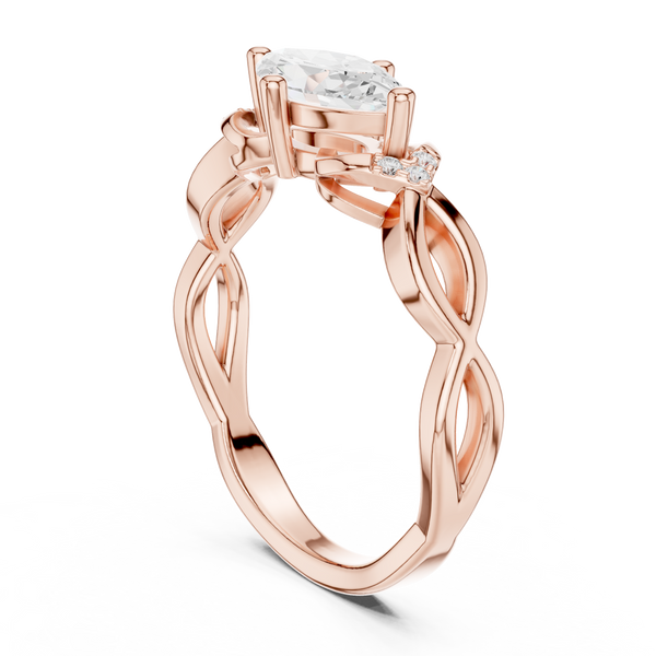 Hidden Halo Lab Grown Diamond Ring