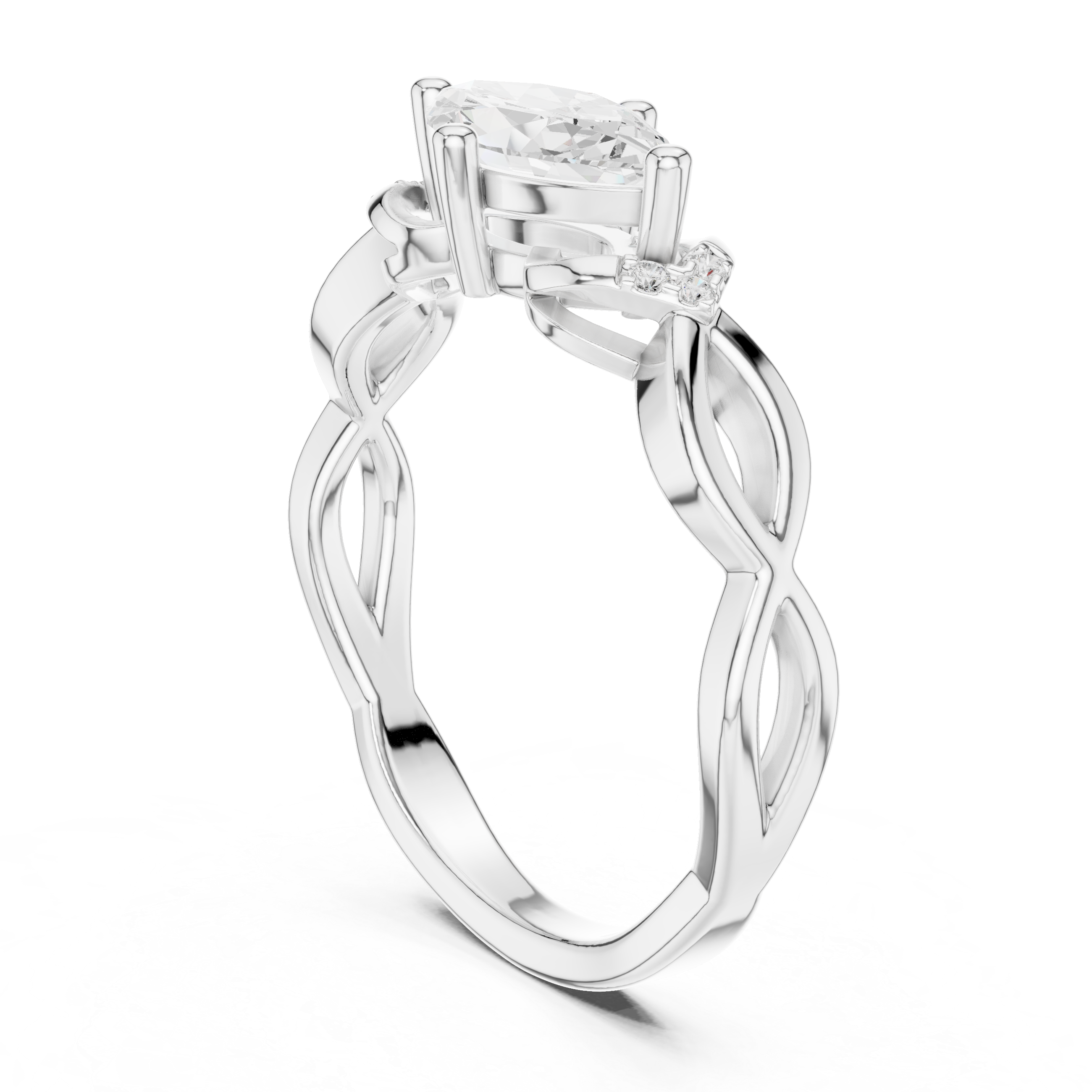 Hidden Halo Lab Grown Diamond Ring