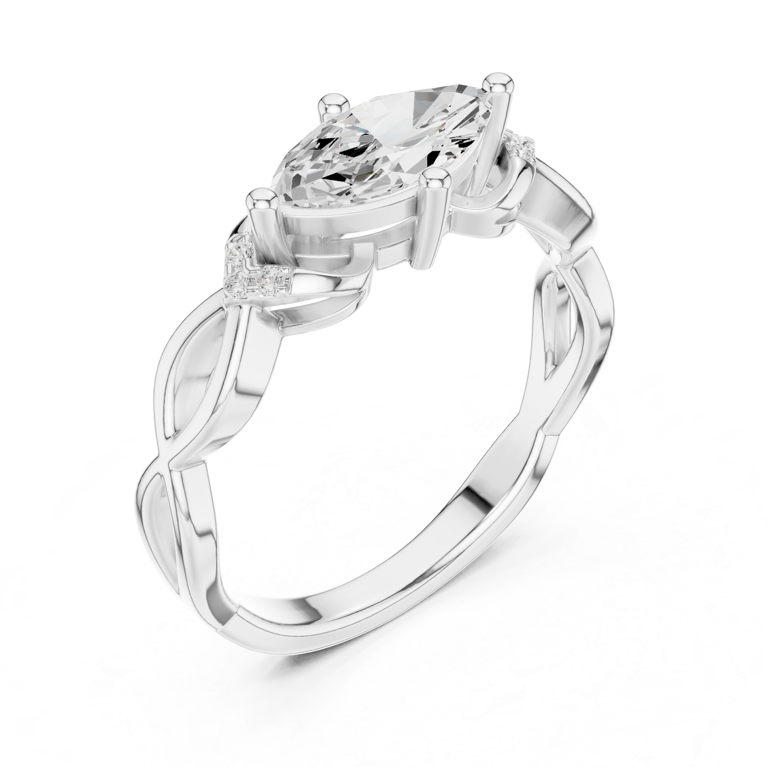 Hidden Halo Lab Grown Diamond Ring