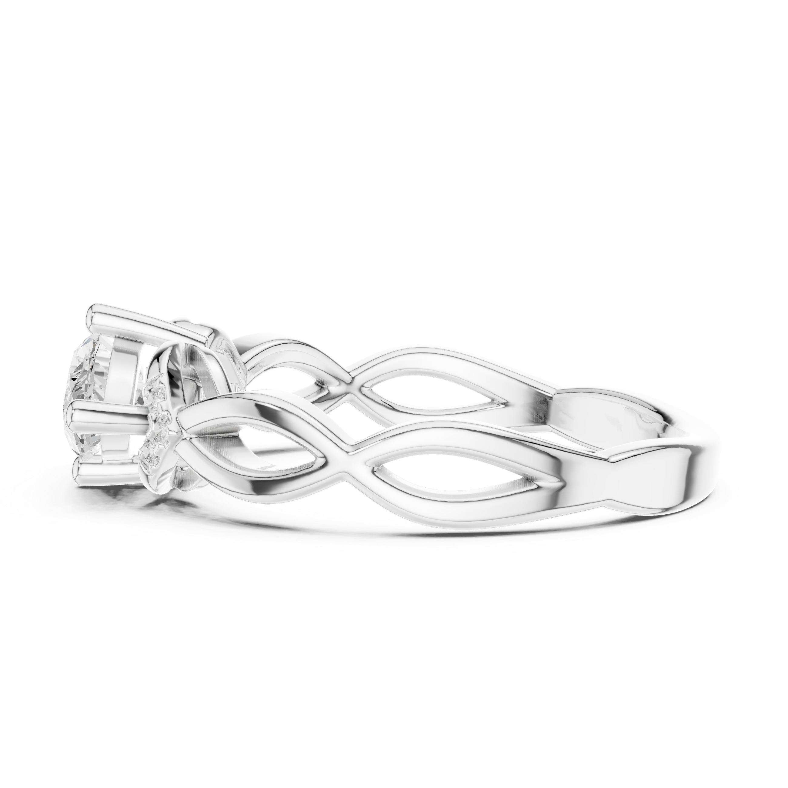 Hidden Halo Lab Grown Diamond Ring