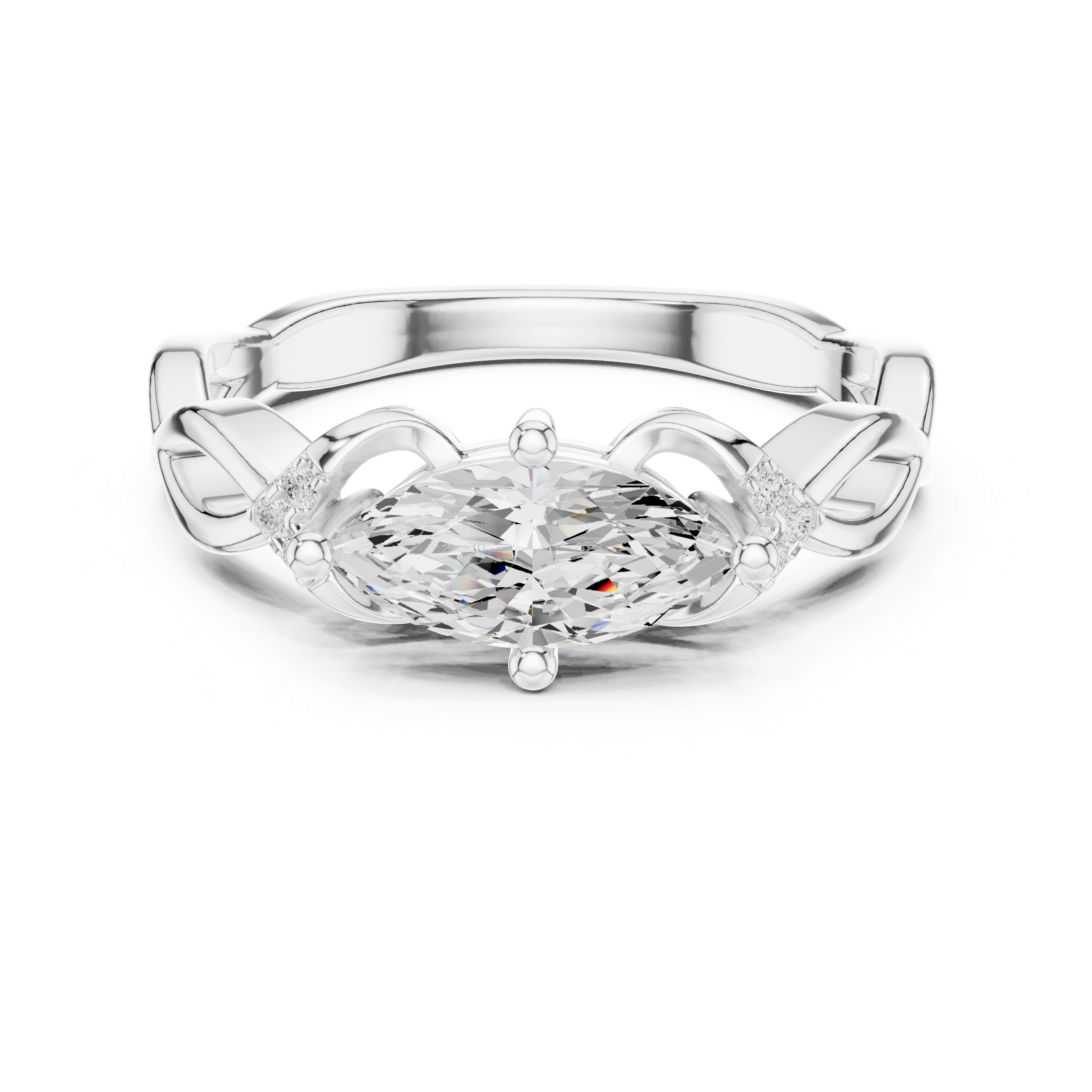 Hidden Halo Lab Grown Diamond Ring