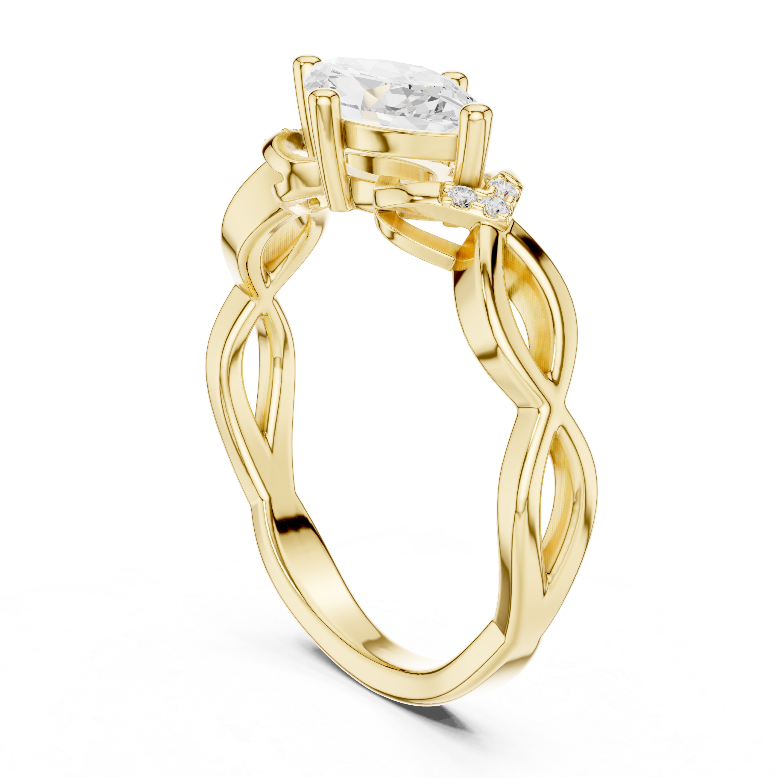 Hidden Halo Lab Grown Diamond Ring