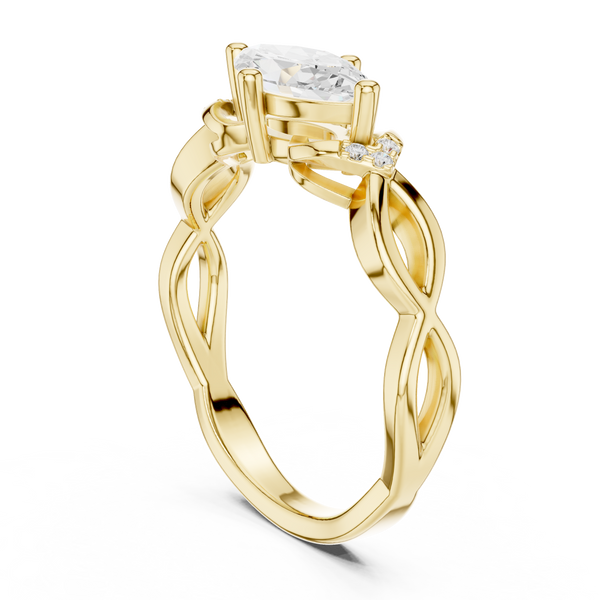 Hidden Halo Lab Grown Diamond Ring