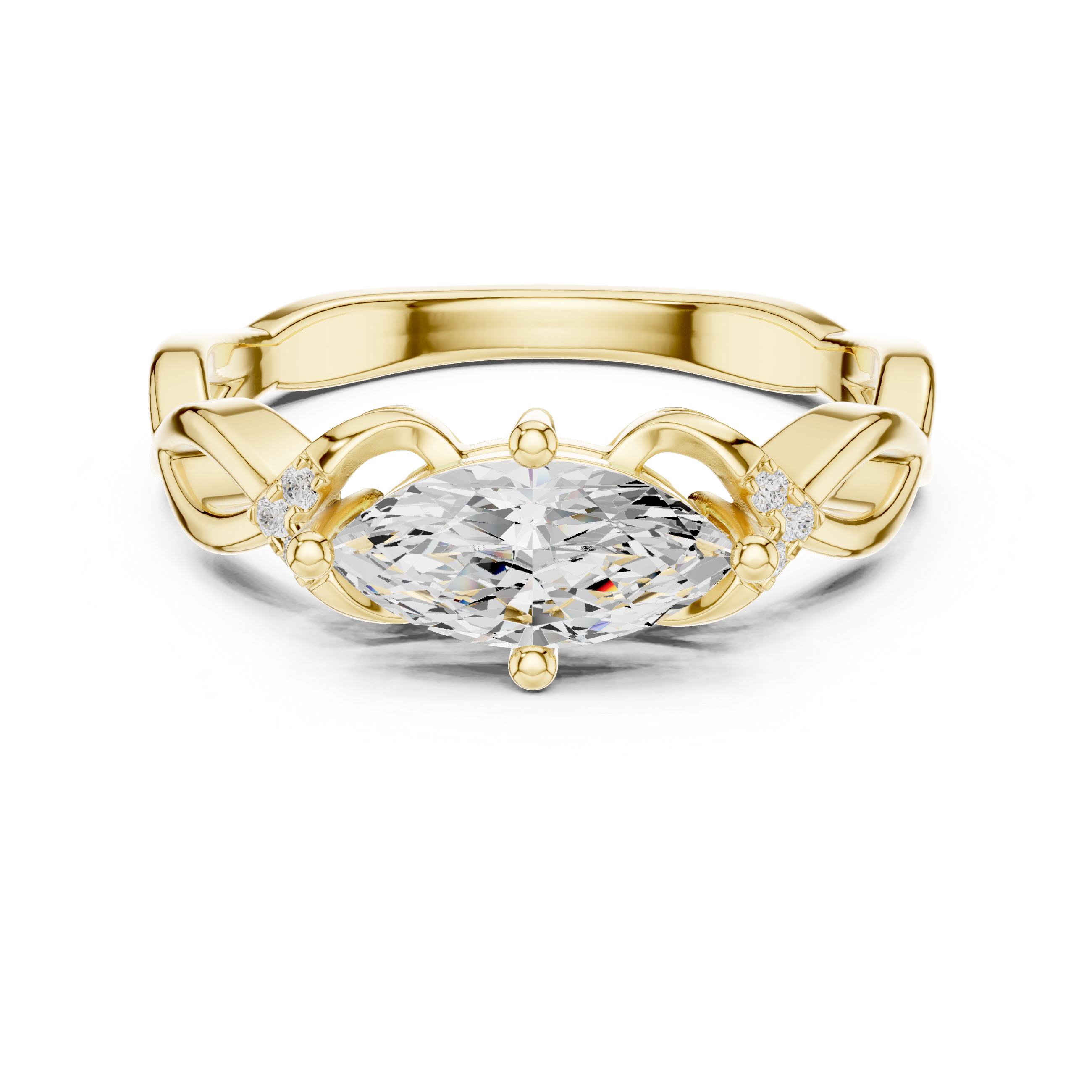 Hidden Halo Lab Grown Diamond Ring