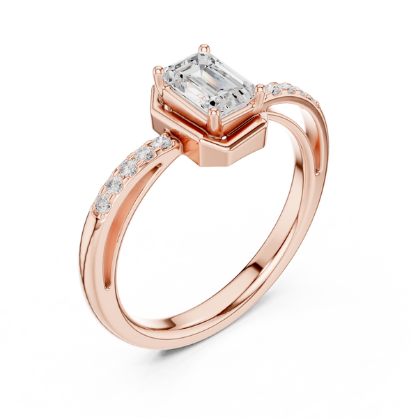 Floral Frost Lab Grown Diamond Ring