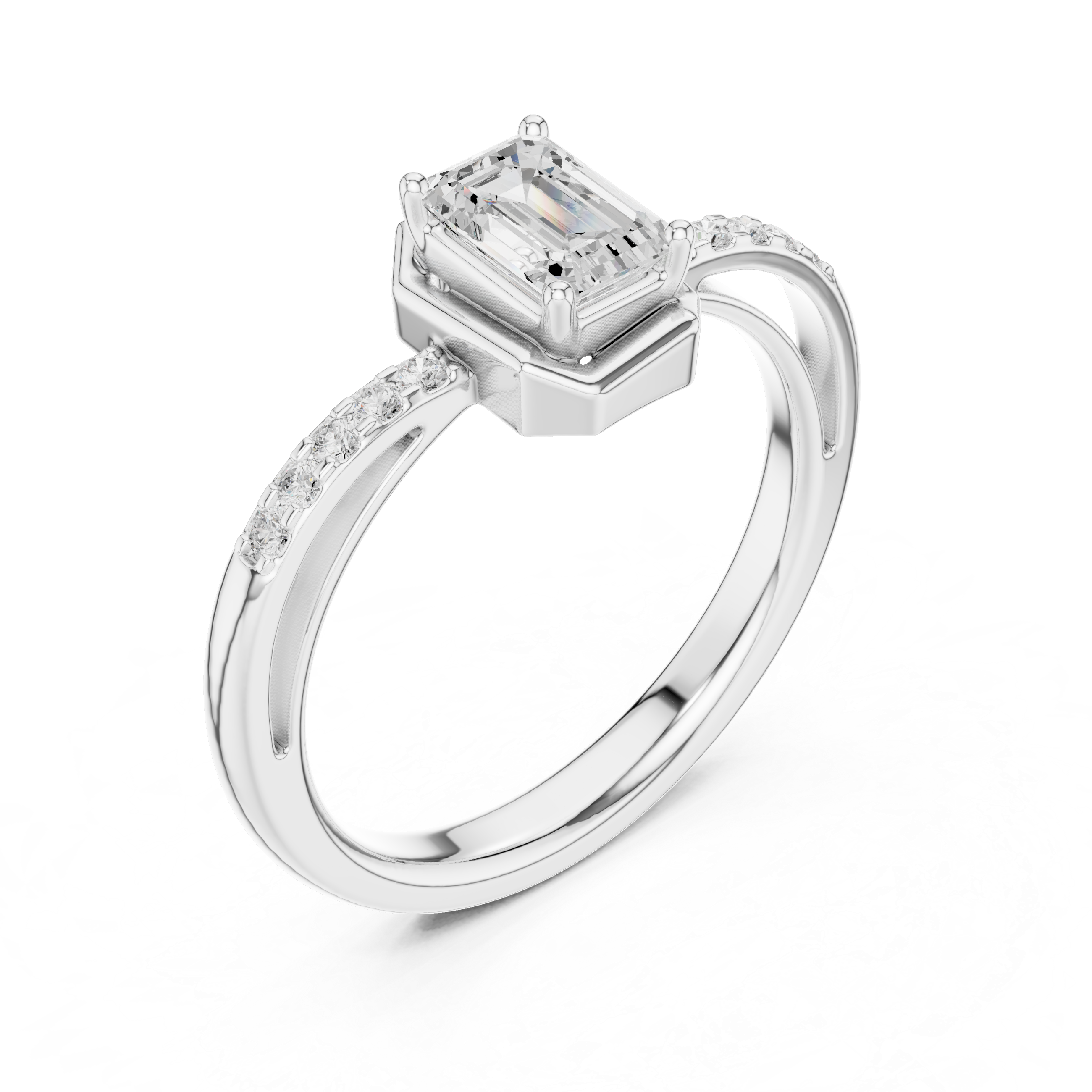 Floral Frost Lab Grown Diamond Ring