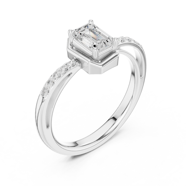 Floral Frost Lab Grown Diamond Ring