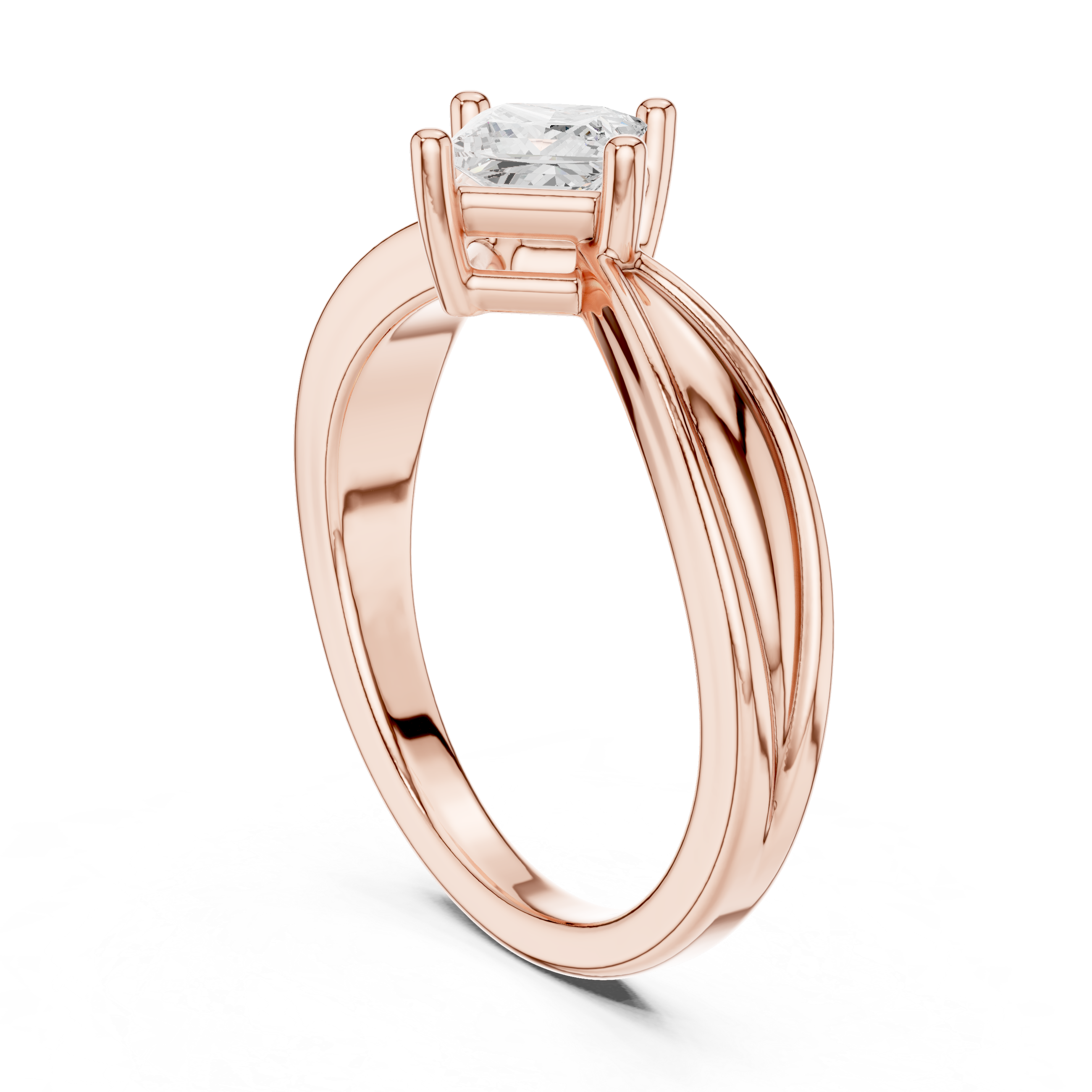 Ripple Radiant Lab Grown Diamond Ring