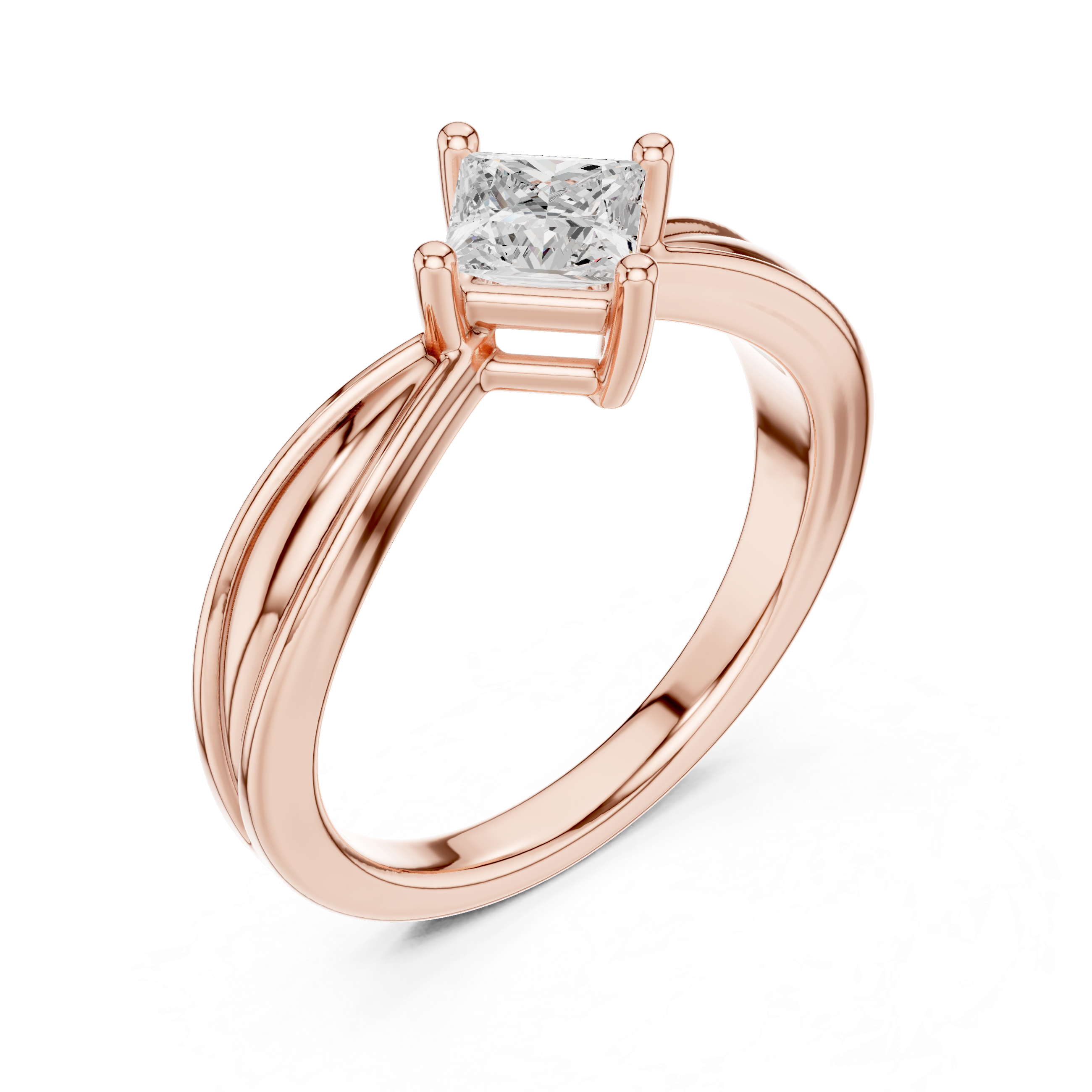 Ripple Radiant Lab Grown Diamond Ring
