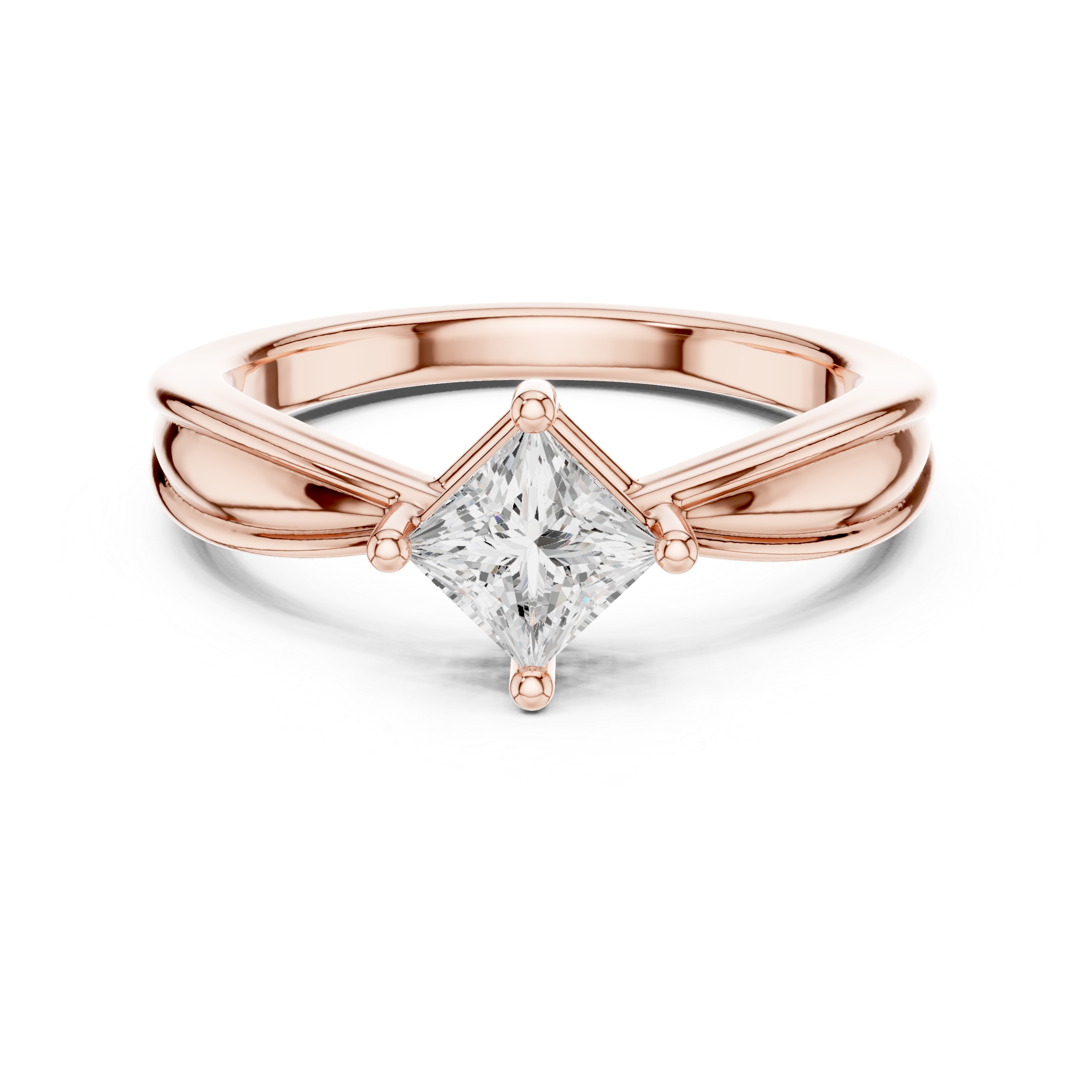 Ripple Radiant Lab Grown Diamond Ring