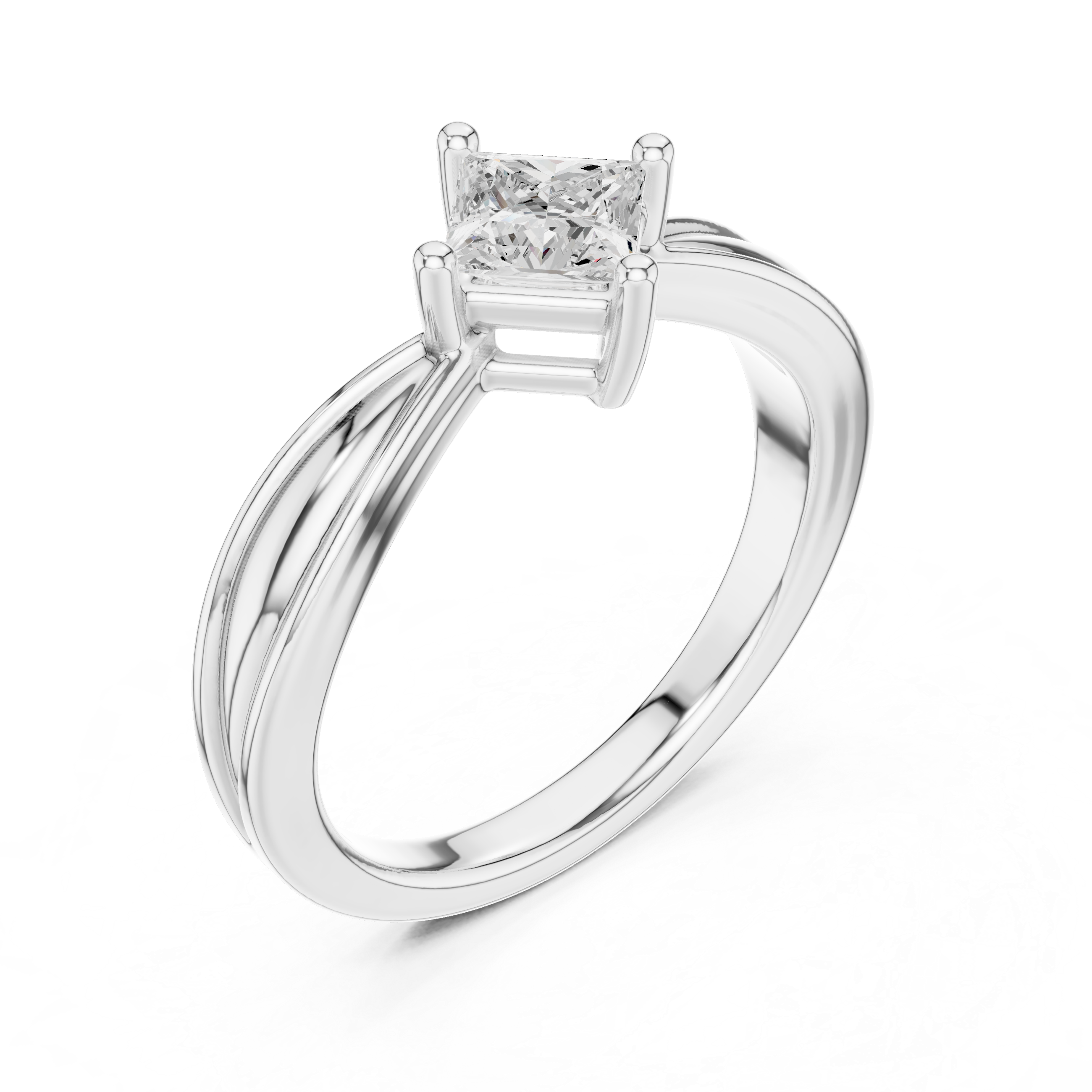 Ripple Radiant Lab Grown Diamond Ring