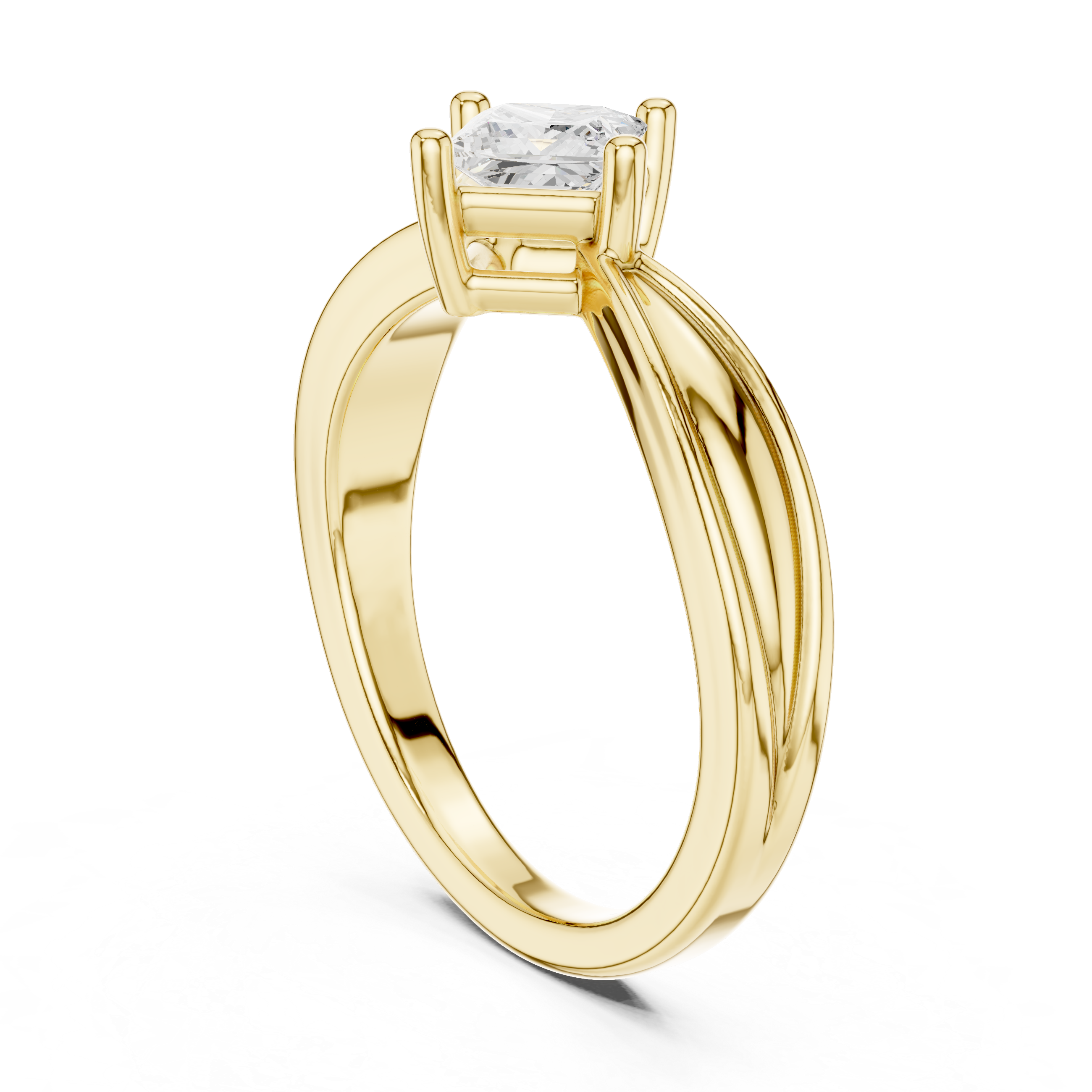 Ripple Radiant Lab Grown Diamond Ring