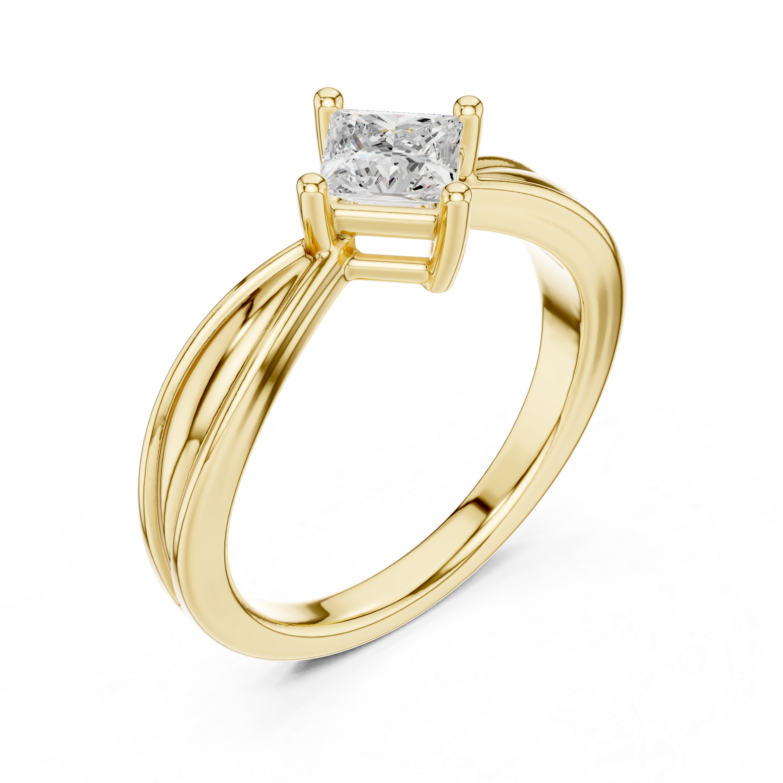Ripple Radiant Lab Grown Diamond Ring
