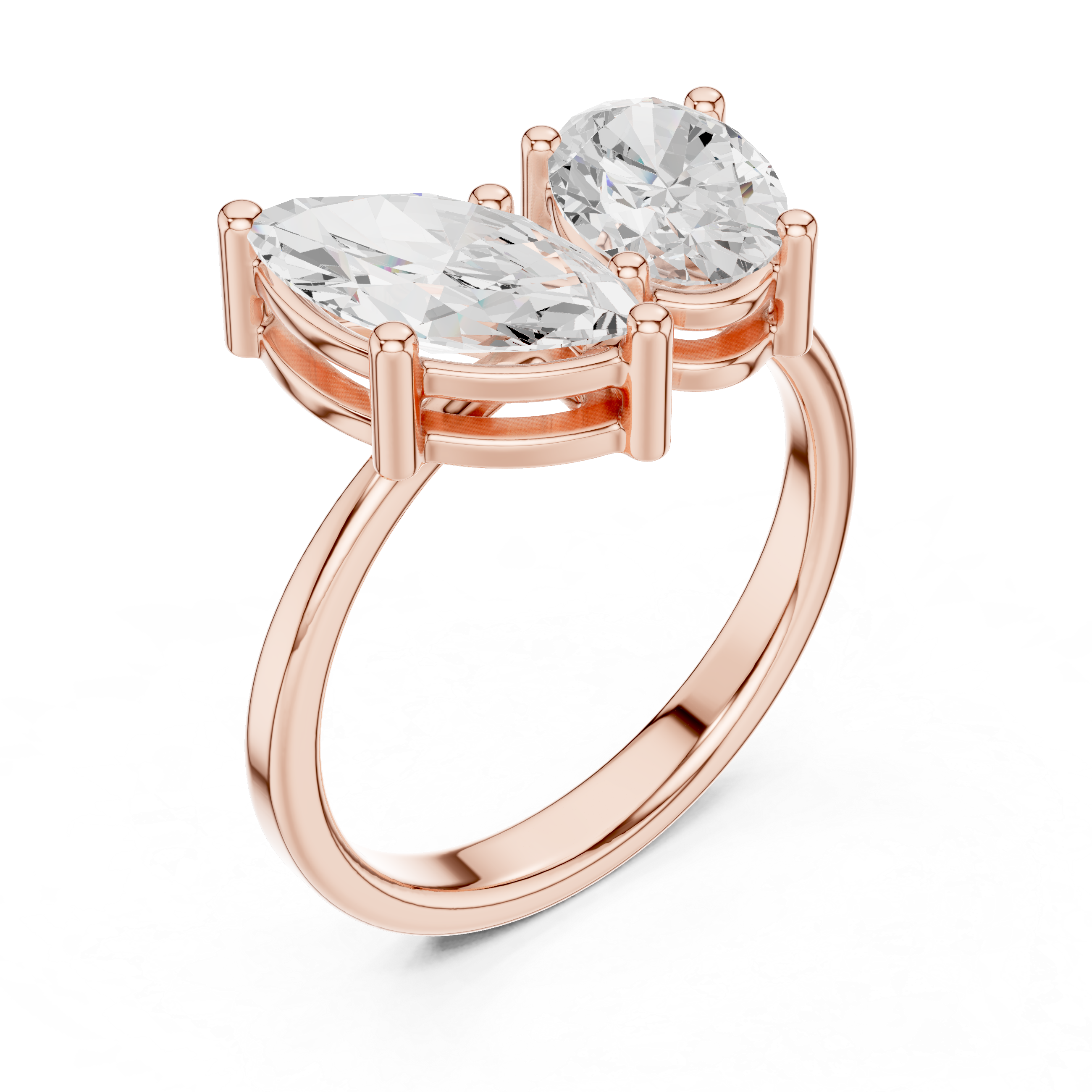 Crest Crimson Lab Grown Diamond Ring