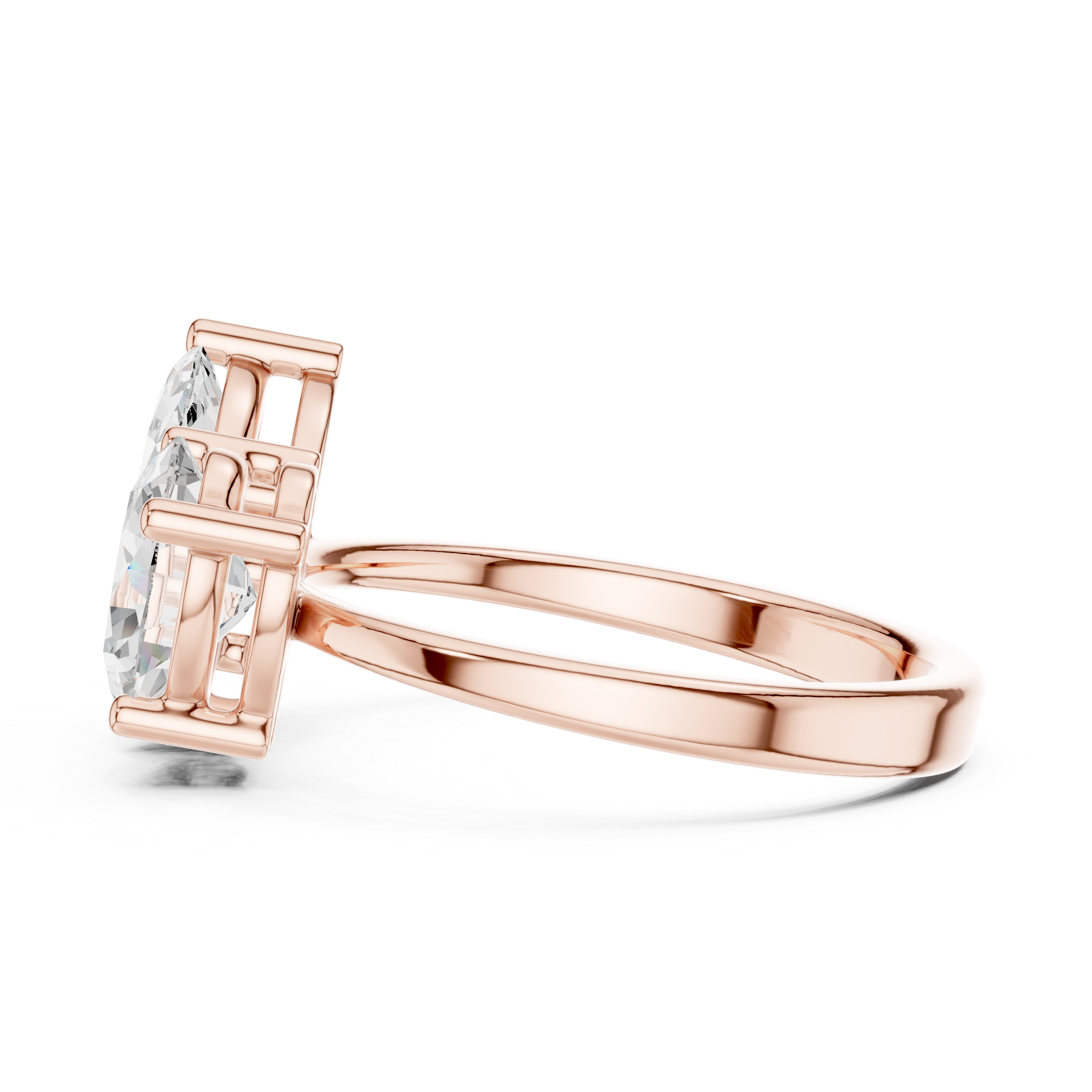 Crest Crimson Lab Grown Diamond Ring