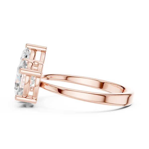 Crest Crimson Lab Grown Diamond Ring