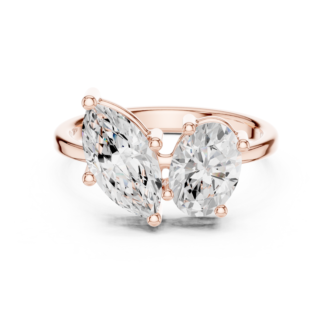 Crest Crimson Lab Grown Diamond Ring