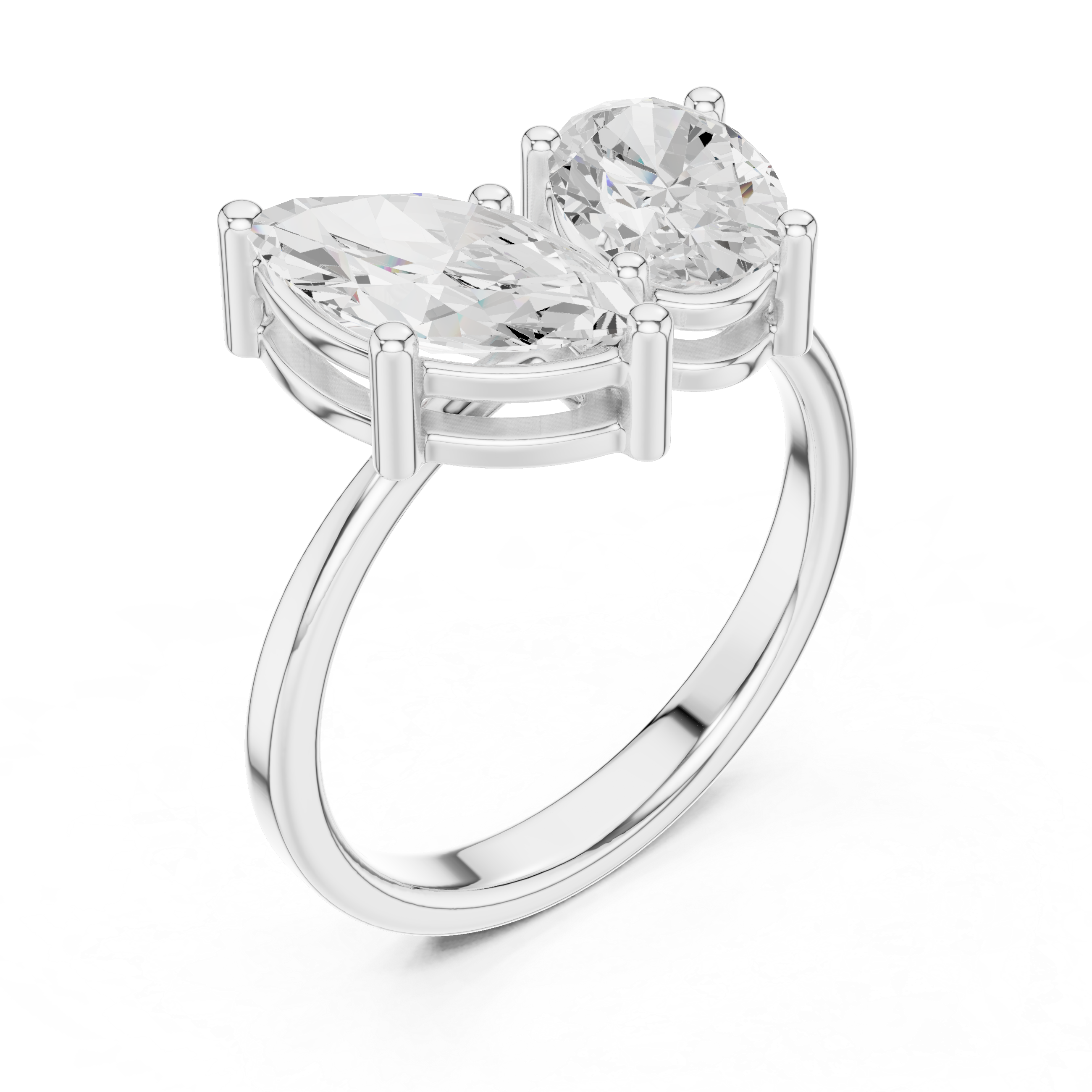 Crest Crimson Lab Grown Diamond Ring