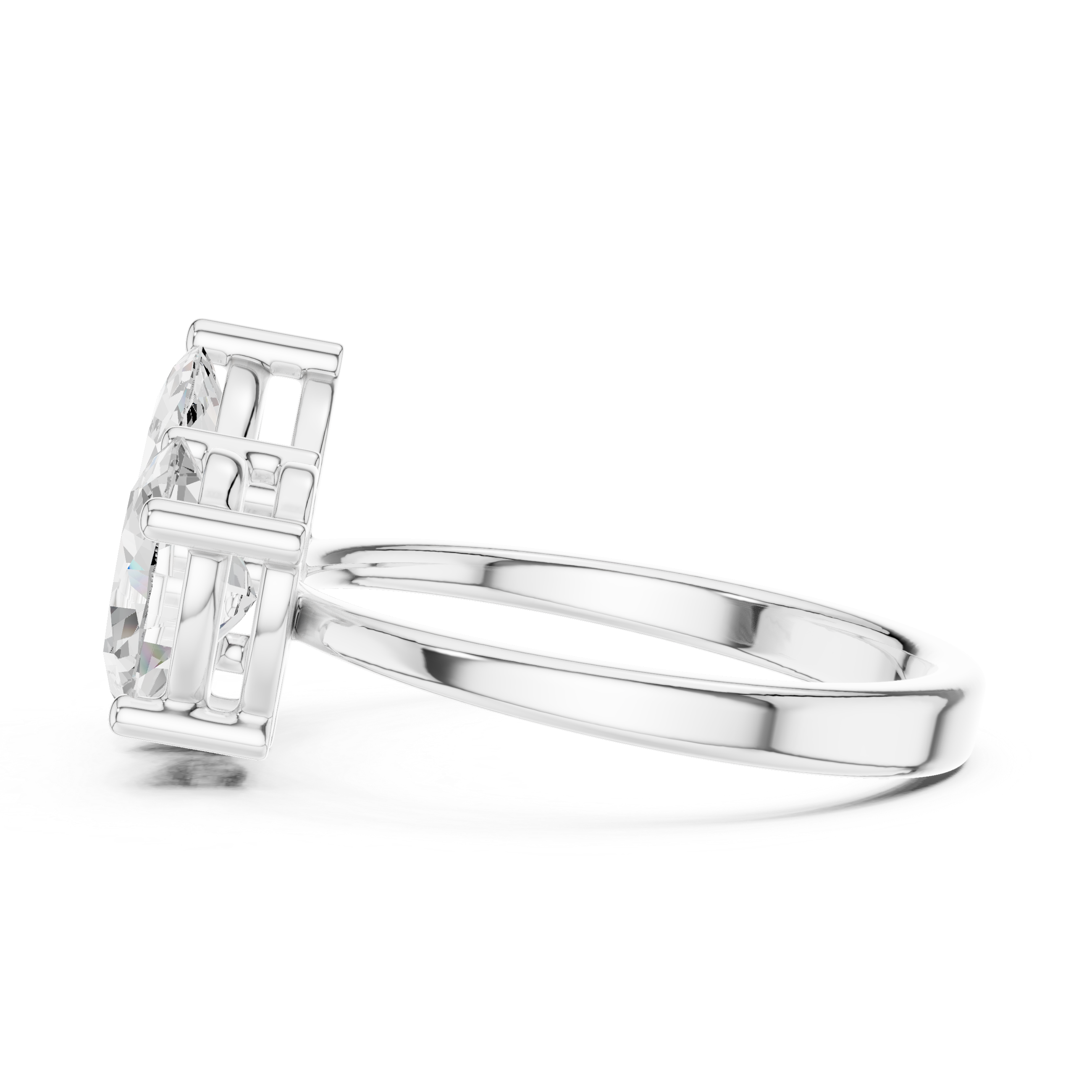 Crest Crimson Lab Grown Diamond Ring
