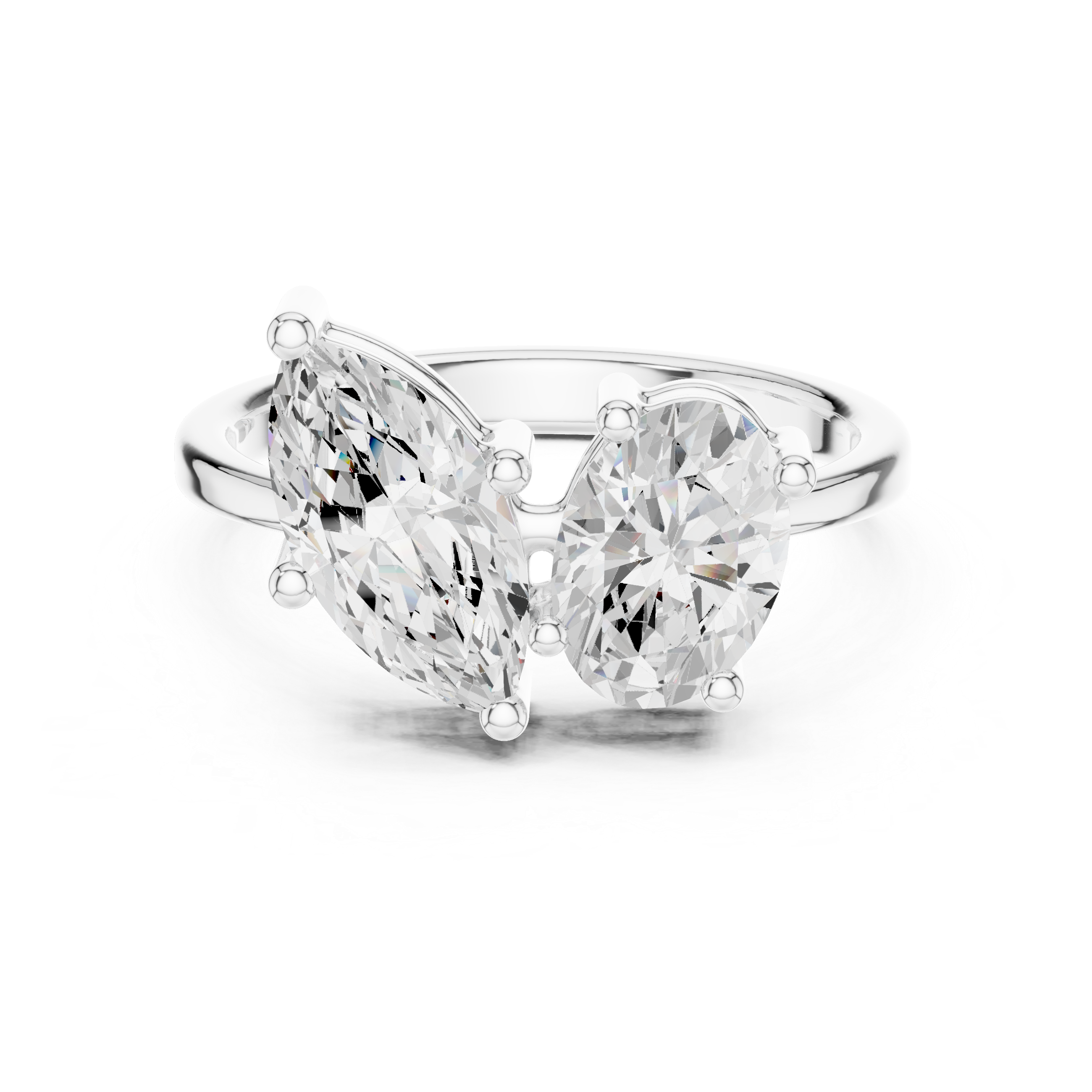 Crest Crimson Lab Grown Diamond Ring