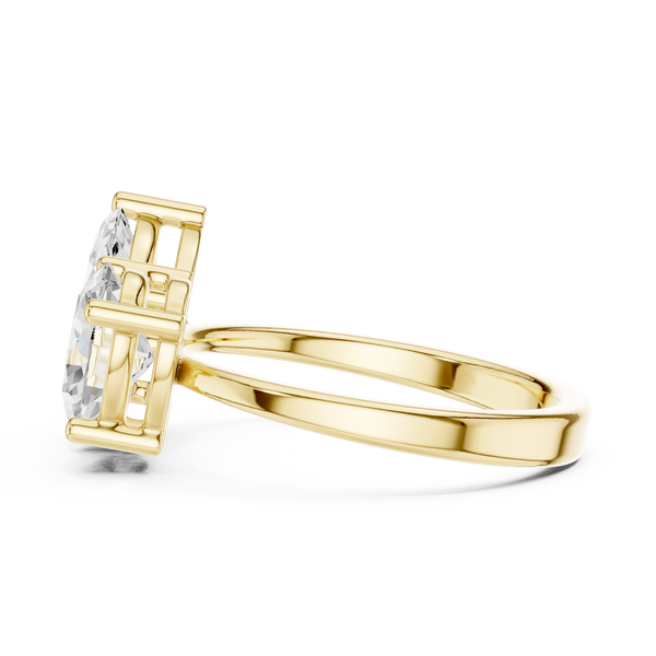 Crest Crimson Lab Grown Diamond Ring