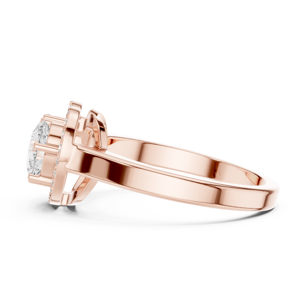 Queenly Quartz Lab Grown Diamond Ring