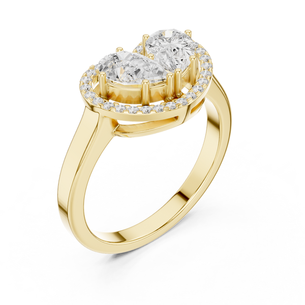 Queenly Quartz Lab Grown Diamond Ring